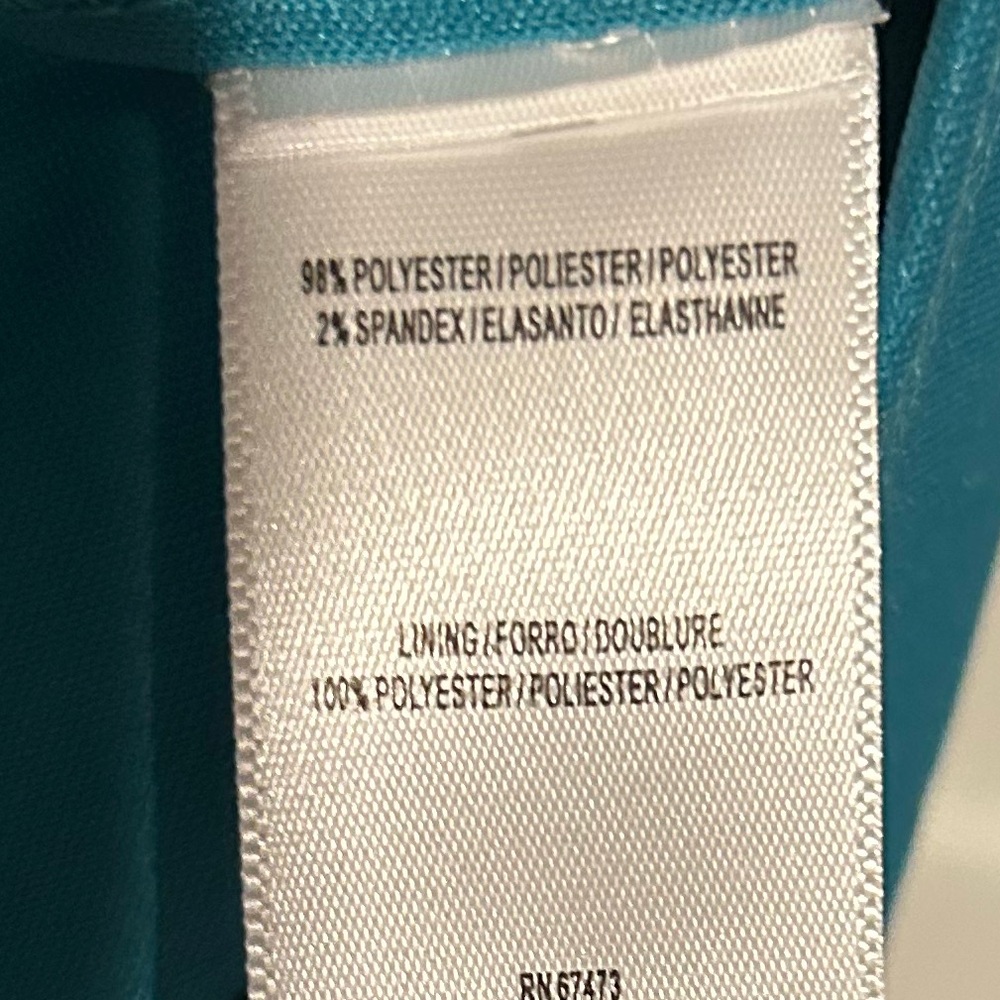 Teal Puff-Sleeve Tiered Midi Dress Size 8 - Picture 8 of 8